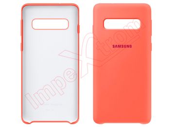 Funda de silicona rosa / naranja, EF-PG973THE para Samsung Galaxy S10, G973F, en blister